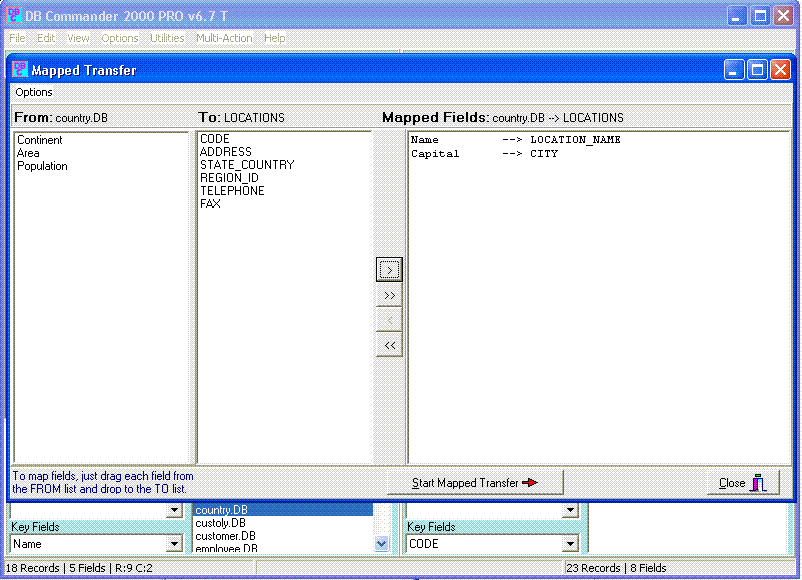 Do Mapped Field Data Transfer